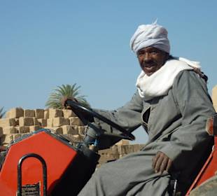 Arbeiter in Luxor Tempel