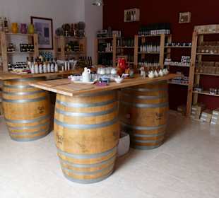 Sehr schöne Warenpräsentation