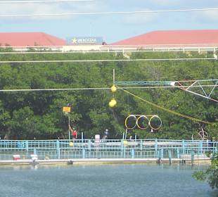 Blick zum Delphinarium