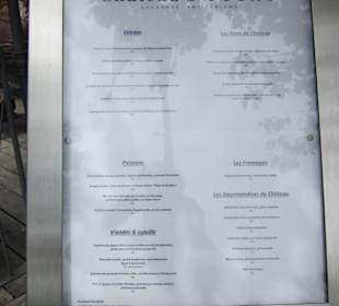Speisekarte Chateau Ouchy Restaurant