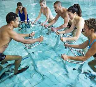 Séances d'aquabike aux Thermes