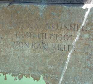 Fortunabrunnen - Hinweistafel