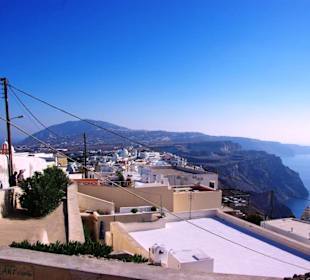 Santorin selbst im Bild Landschaft, Stadt