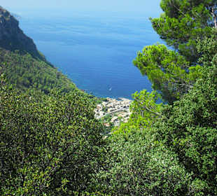 Blick von oben zur Stadt