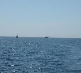 Mit 3 Piratenschiffen segelten wir davon
