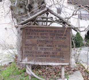 Hinweis auf das Kloster