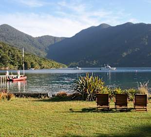 Der Wanderweg an der Punga Cove Lodge