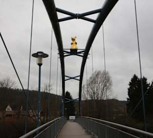 Brücke zur Insel über einen Weserarm