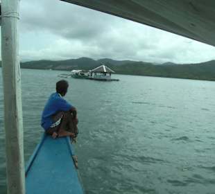 Schwimmender Anleger um dort zu schnorchlen