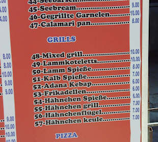 Preislisten- Essen