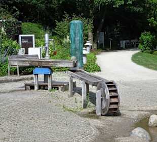 Der Wasserspielplatz im Park der Gärten