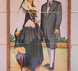 Azulejos von kanarischer Kleidung