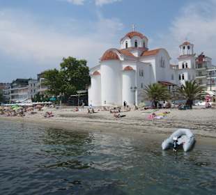 Der Strand in Paralia, in der näheren Umgebung