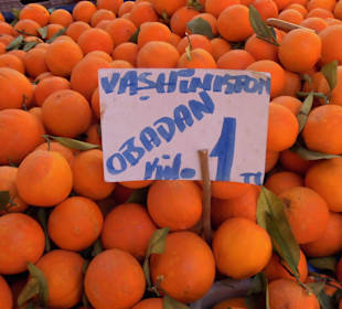 Gestern noch am Baum, heute auf dem Markt