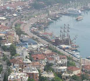 Widok na port Alanya z zamku