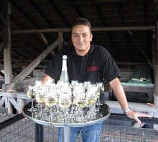 Willkommen zur Weinprobe unter Tage