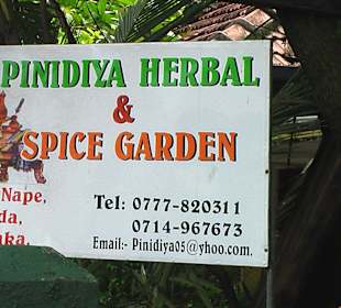 Gewürzgarten Schild 