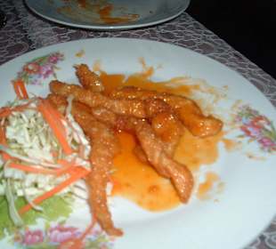 Hühnchen in Orangensauce