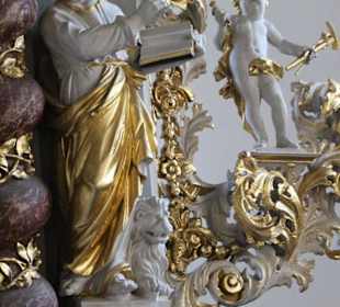 Detail spätbarocker Altar (1710)