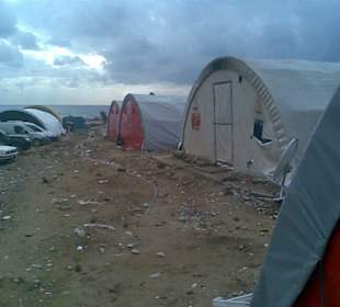 So leben die Arbeiter.Die Kumköy wieder aufbauen.