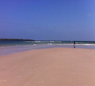 Sandbank bei Ebbe