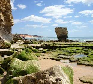 Strand Richtung Albufeira bei Ebbe
