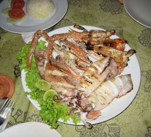 Frische Meeresfrüchteplatte