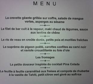 Das Menu am 15.05.2011
