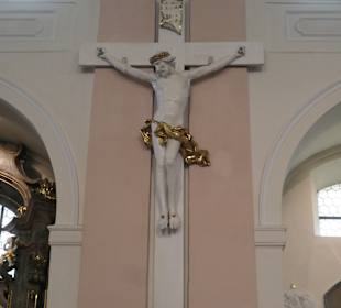 Die St.-Alexander-Kirche am Marktplatz von Rastatt