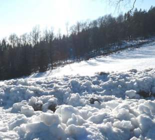 Die Piste ist noch verwaist