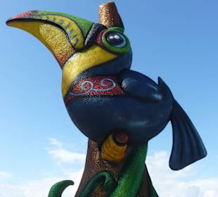 Kunstwerk am Hafen von Cozumel