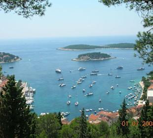 Miasto hvar / widok z twierdzy