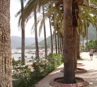 Schön gestaltete Promenade