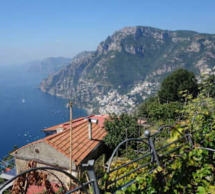 Blick von Nocelle hinunter auf Positano