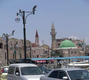 Akko Hafen und äußere Stadtmauer