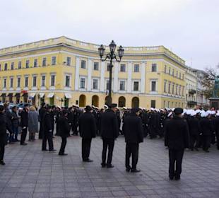 Kadettenabschluss oben an der Treppe