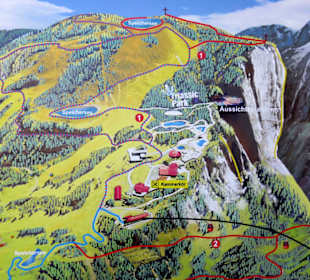 Wanderwege auf der Steinplatte
