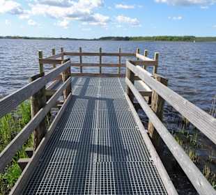 Steg mit Blick über den See