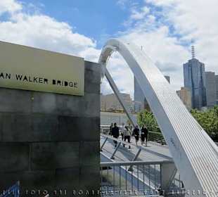 Evan Walker Bridge, Schild und Brücke