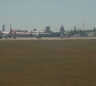 Flughafen Simferopol vom Flugzeug aus