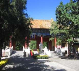 Eingangstor mit dem Meister