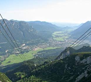 Blick aus der Gondel in der Auffahrt