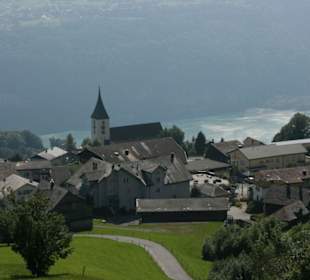Talfahrt Sessellift Mattstock Richtung Amden