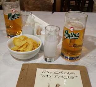"Gedeck" in der Taverne Mythos in Georgioupolis