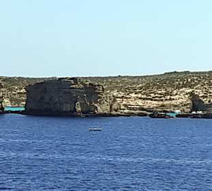 Blaue Lagune in Insel Comino