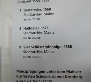 Beschreibung der Goldmünzen