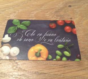 Karte mit der man bestellt/bezahlt