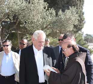 Wizyta Prezydenta Czech na Górze Oliwnej
