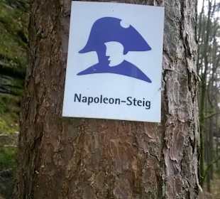Markierung zum Napoleonfelsen
