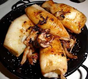 Tintenfische vom Grill